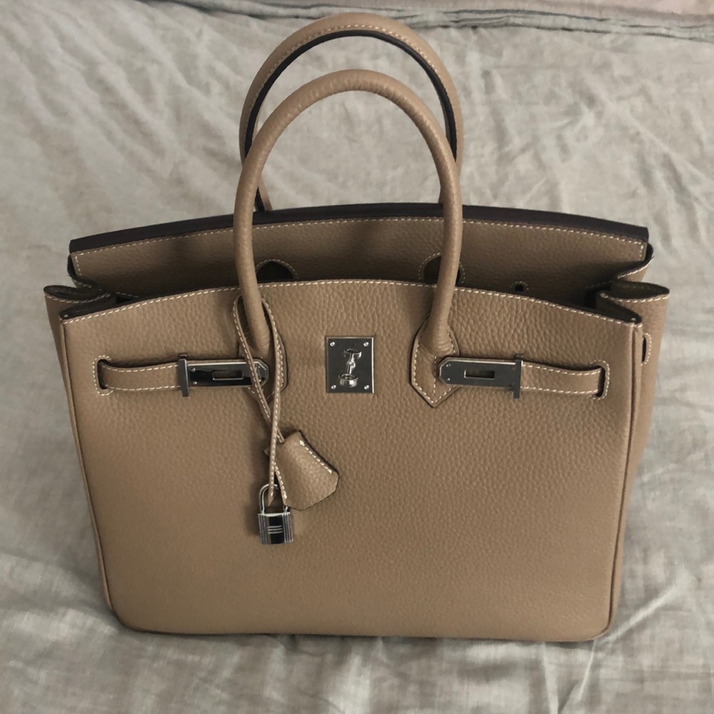 Ainifeel 35cm Taupe Grey Handbag